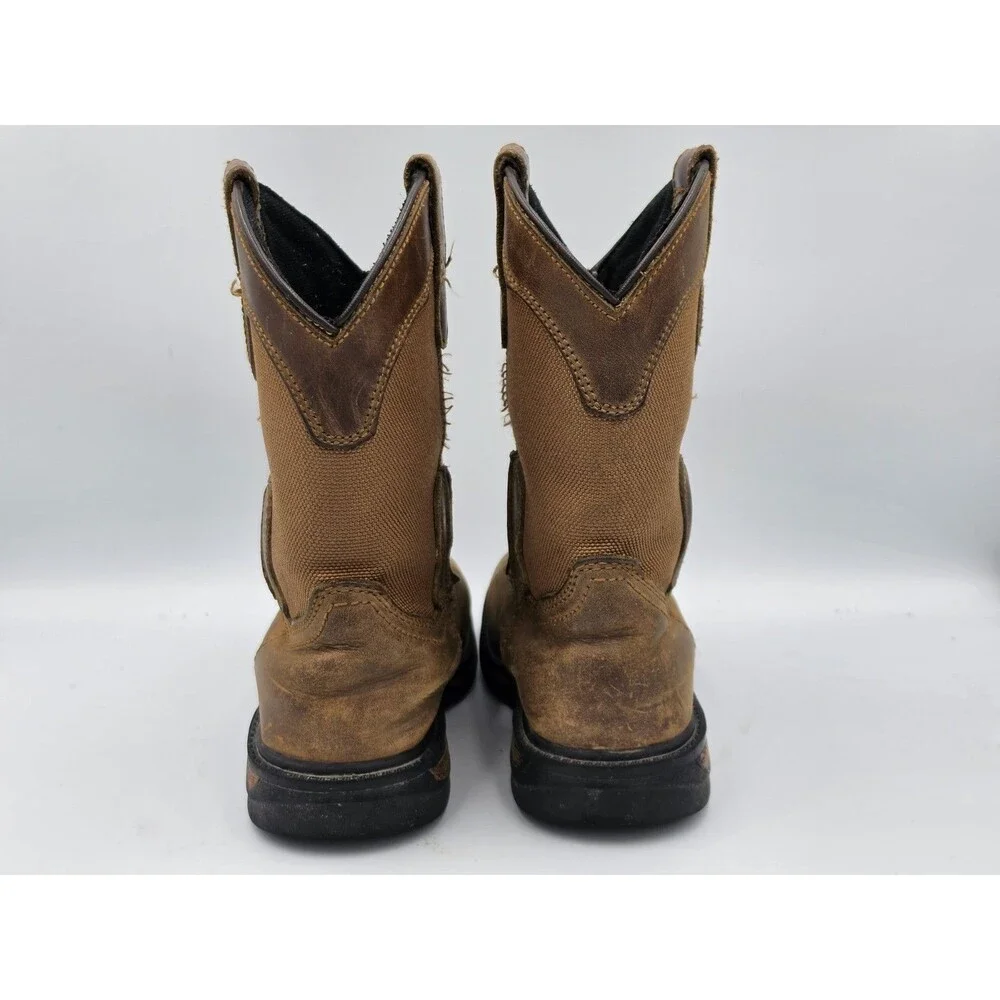 Dan Post Kids Boys Waterproof Cowboy Boots Work Square Toe Brown Leather Sz 13D